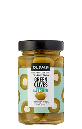 Olymp Green olives stuffed with blue cheese in brine 320ml