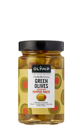 Olymp Green olives stuffed with pepper paste in brine 320ml
